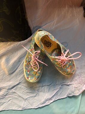 Vans Mushroom Lace Up Tennis Shoes Sneakers US Men 5.5 Women 7 EUC